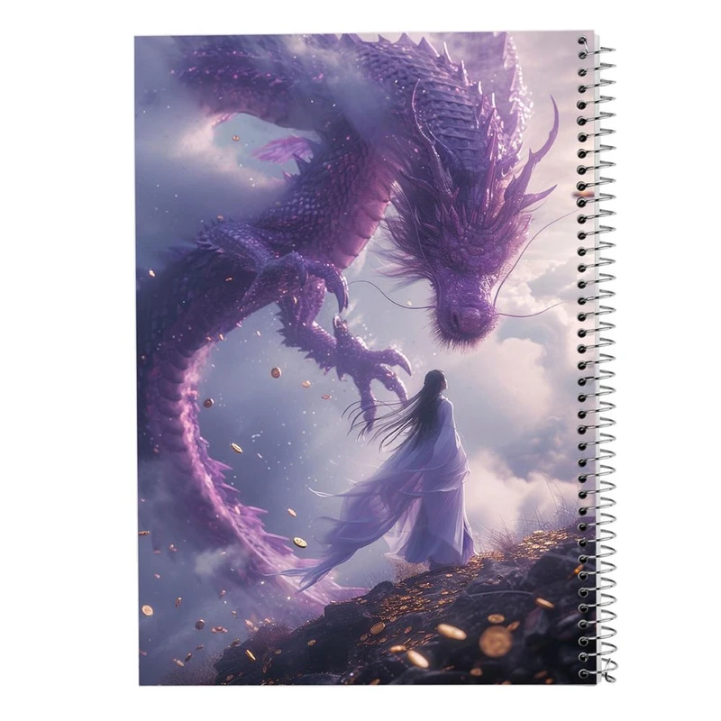 دفتر ژورنال نویسی 50 برگ مدوپد مدل نقطه ای طرح اژدها کد DF16642