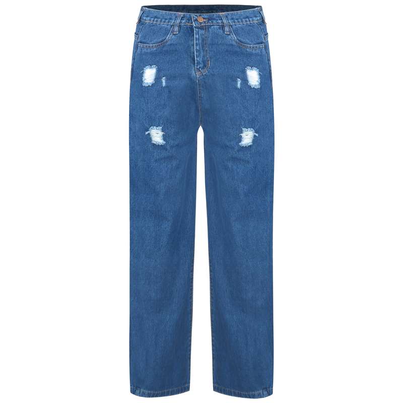 شلوار جین زنانه مدل بگ رنگ آبی