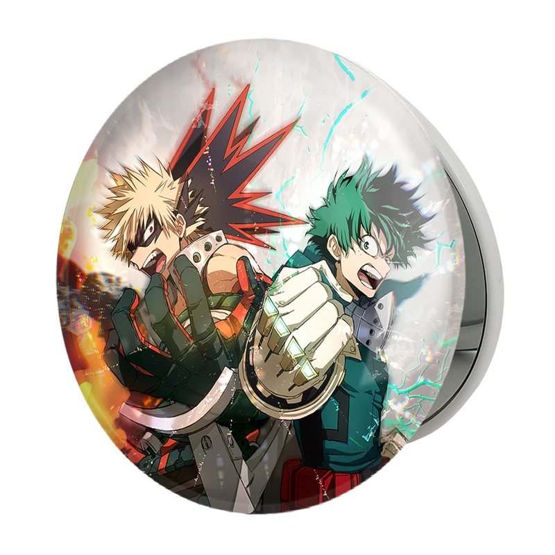 آینه جیبی خندالو طرح میدوریا و باکوگو انیمه آکادمی قهرمان من مدل تاشو کد 16163 