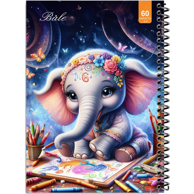 دفتر نقاشی 60 برگ انتشارات بله طرح فانتزی فیلم کوچولوی نقاش کد A4-O137