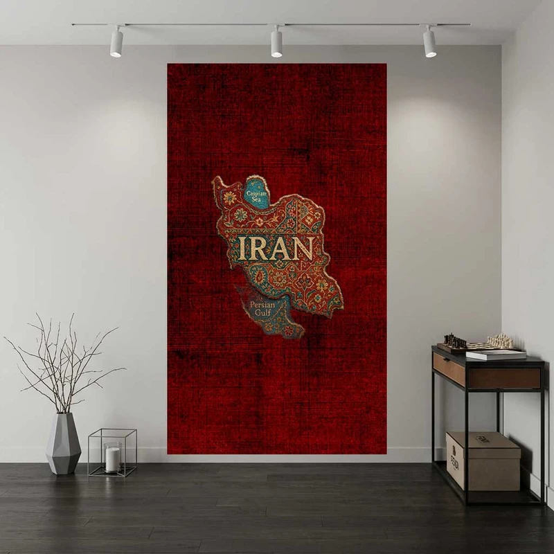 پوستر طرح  سنتی مدل نقشه ایران (2) کد DV1135