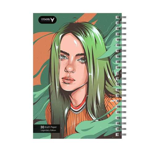 دفتر ویتادل طرح بیلی آیلیش مدل Billie Eilish 10