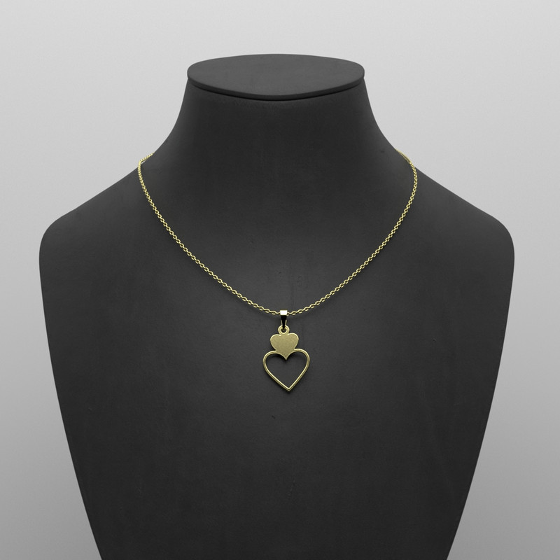 گردنبند طلا 18 عیار زنانه مدوپد مدل قلب کد S2-1-1149