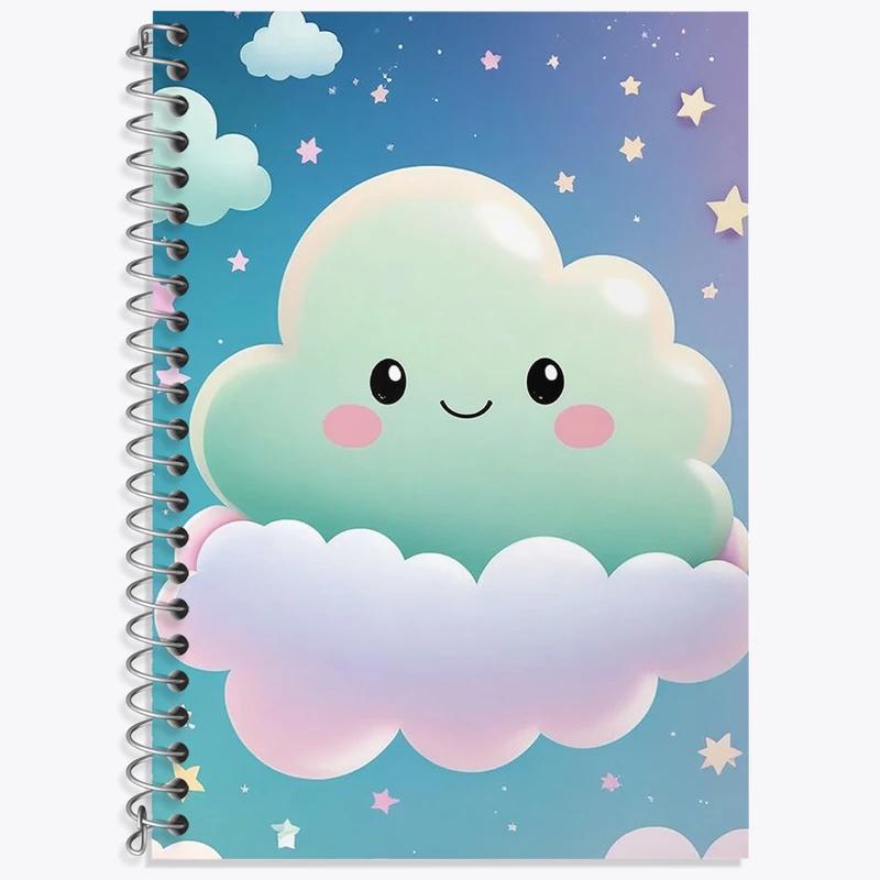 دفتر نت موسیقی 50 برگ خندالو طرح ابر کیوت کد N1720