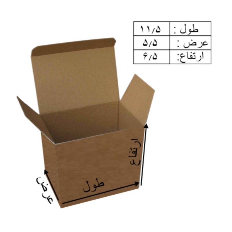جعبه بسته بندی مدل D99_11.5×5.5×6.5 بسته 10 عددی
