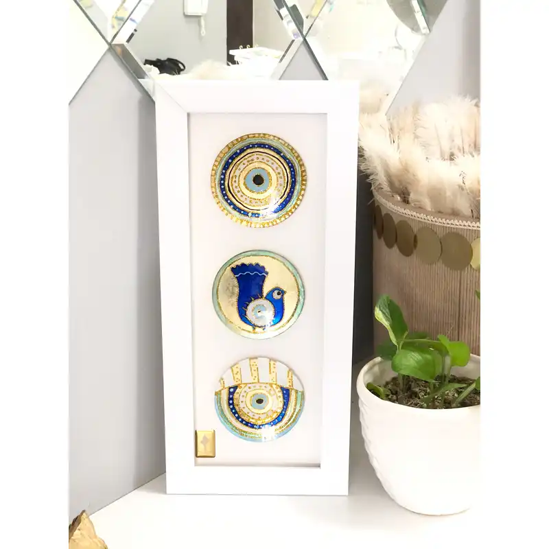 تابلو مدل بشقاب دکوراتیو طرح چشم نظر