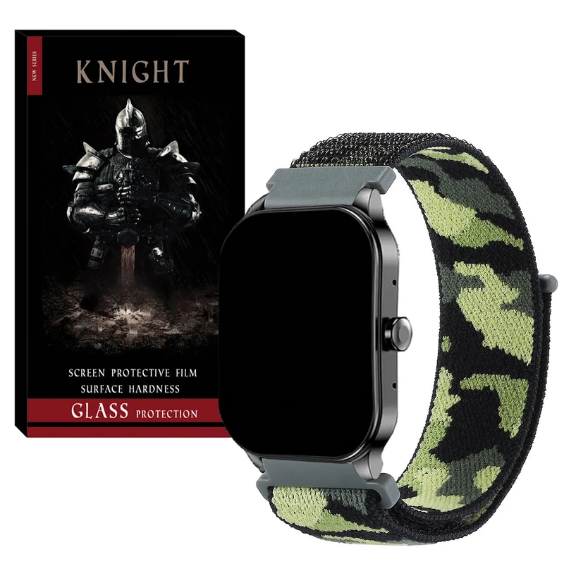 بند نایت مدل Nylon-Army-KT-TW مناسب برای ساعت هوشمند هایلو GS / GST / GST Lite / LS02 Pro / Solar LS05 / Solar Plus RT3 / Solar Lite / RT2 / RS3 / RT LS05s
