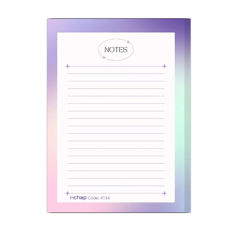  کاغذ یادداشت آی چاپ طرح استار کد K134 سایز 10*14 سانتی متر بسته 50 عددی
