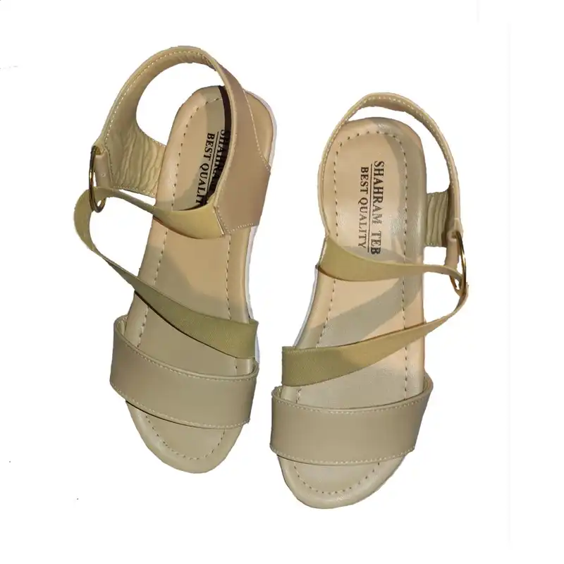 صندل زنانه شهرام طب مدل 1045 رنگ کرم