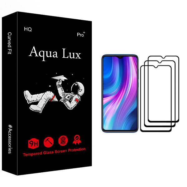 محافظ صفحه نمایش آکوا لاکس مدل +Pro مناسب برای گوشی موبایل شیائومی Redmi Note 8 Pro بسته سه عددی