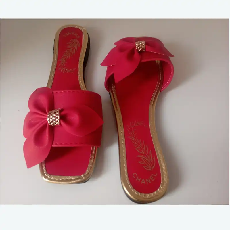 صندل زنانه مدل پاپیونی کد 006 رنگ قرمز