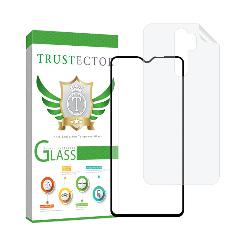 محافظ صفحه نمایش سرامیکی مات تراستکتور مدل MCERAMNANOT مناسب برای گوشی موبایل شیائومی Redmi Note 8 Pro به همراه محافظ پشت گوشی
