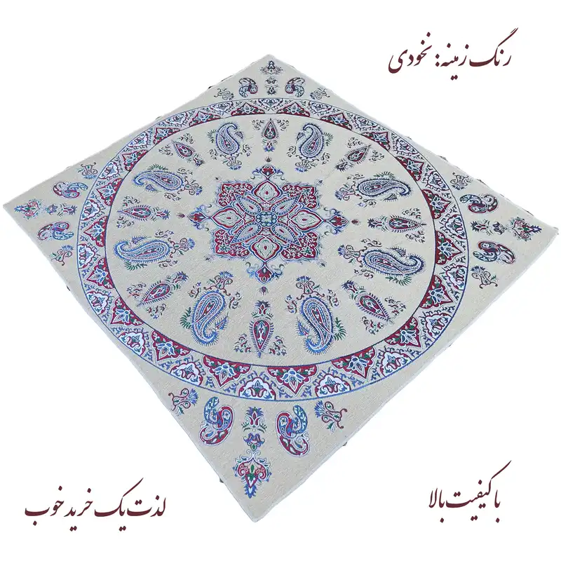 سفره قلمکار گلباف یزد مدل هشت پر کد 1515n