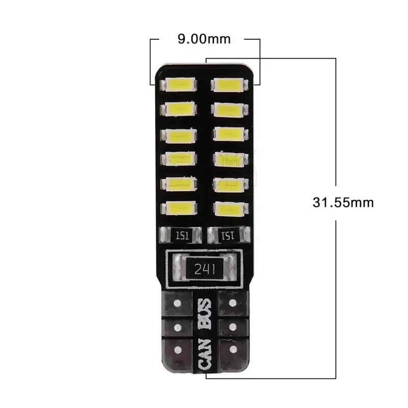 لامپ سکن خودرو اچ اف دی مدل 24SMD بسته دو عددی