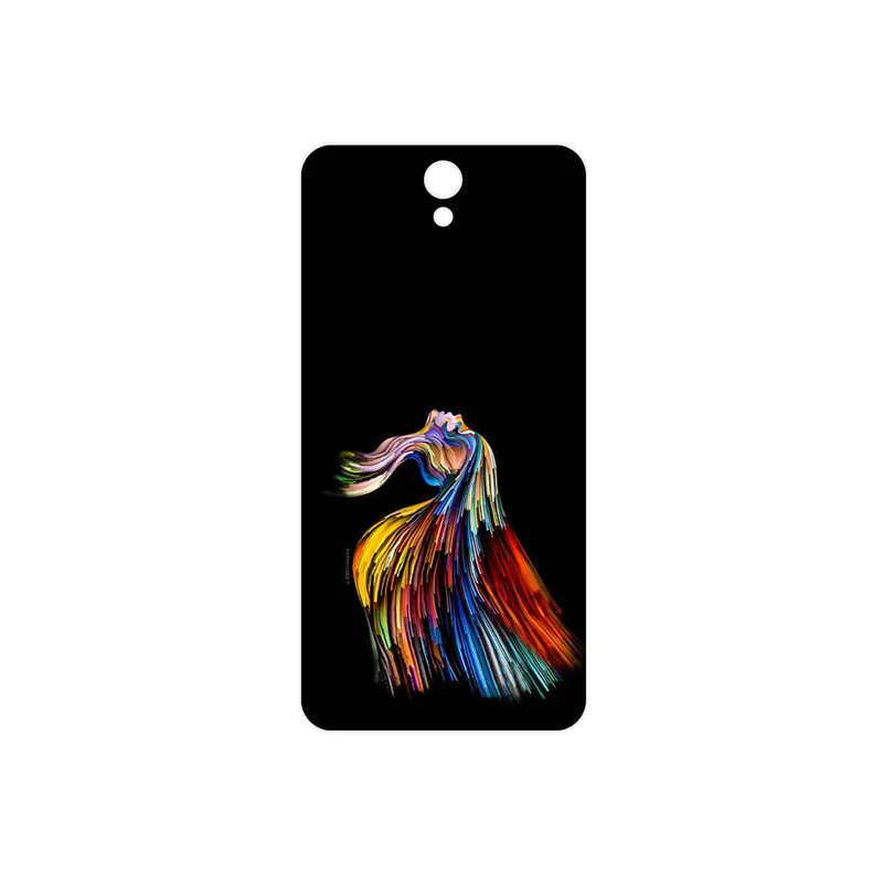 برچسب پوششی ماهوت مدل Rainbow Hair Digital Art مناسب برای گوشی موبایل لنوو Vibe S1 Lite