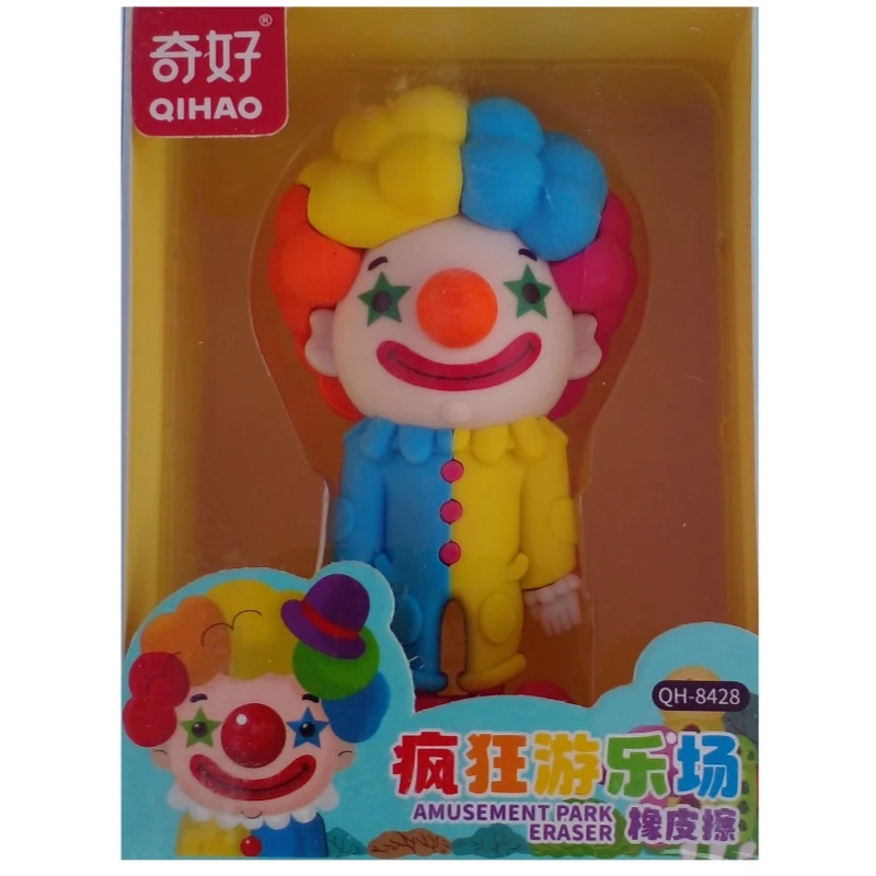 پاک کن کیو آی ها او مدل AMUSEMENT PARK طرح دلقک سیرک