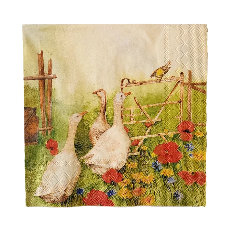 دستمال سفره آی اچ آر مدل مزرعه حیوانات بسته 20 عددی