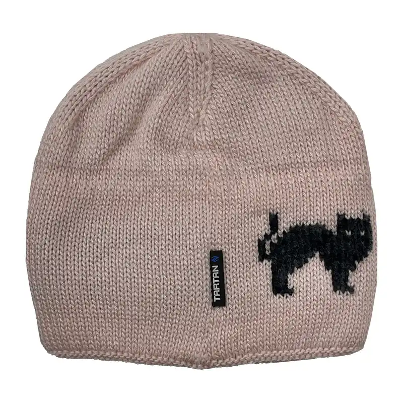 ست کلاه و شال گردن بافتنی بچگانه مدل 167002 رنگ صورتی