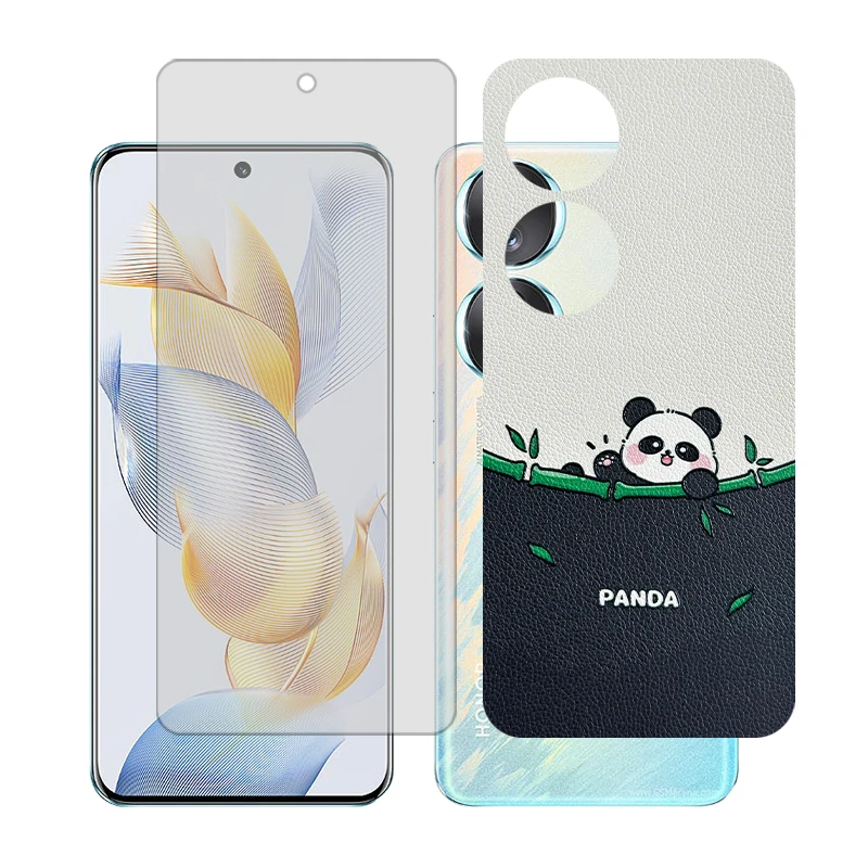 محافظ صفحه نمایش مات گلس مدل Together مناسب برای گوشی موبایل آنر 90 به همراه برچسب پوششی پشت گوشی 