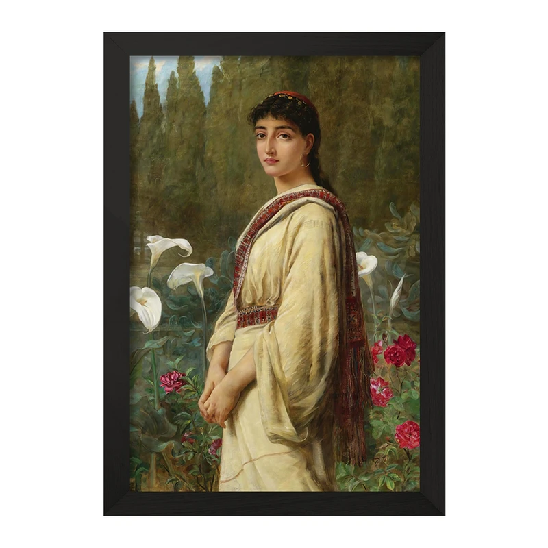 تابلو خندالو مدل نقاشی یک زنبق شرقی  اثر ادوین لانگ کد F12436