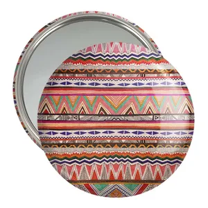 آینه جیبی خندالو مدل نقاشی انتزاعی  کد 5330