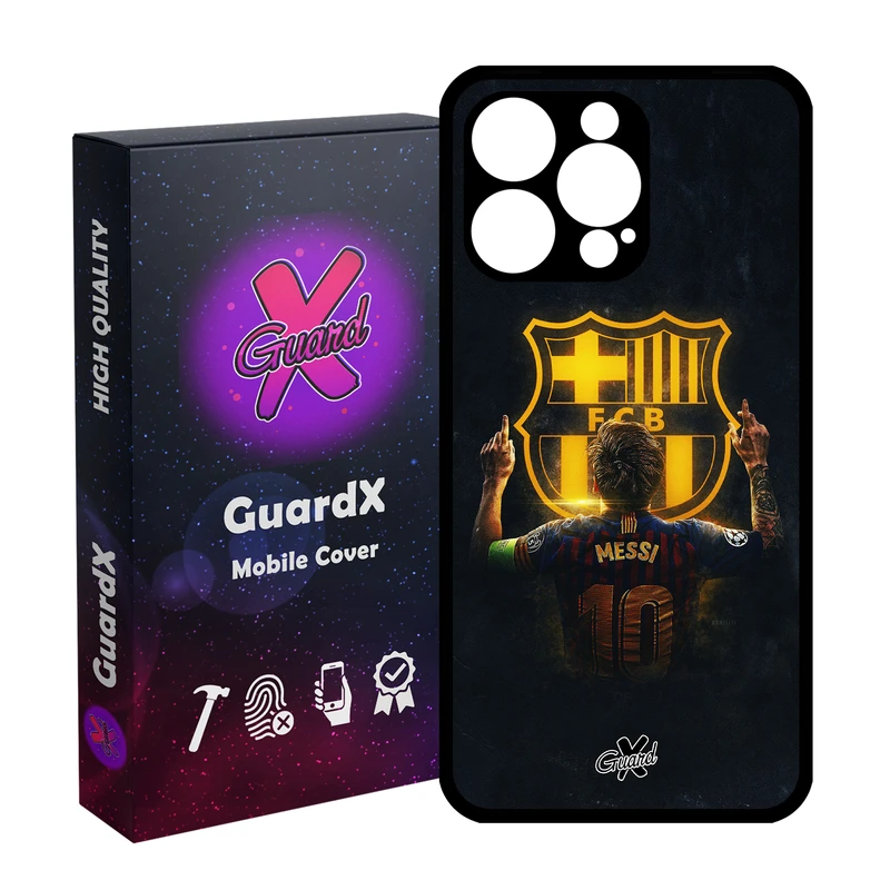 کاور گارد ایکس طرح Messi مدل قاب Glass10196 مناسب برای گوشی موبایل اپل iPhone 15 Pro Max
