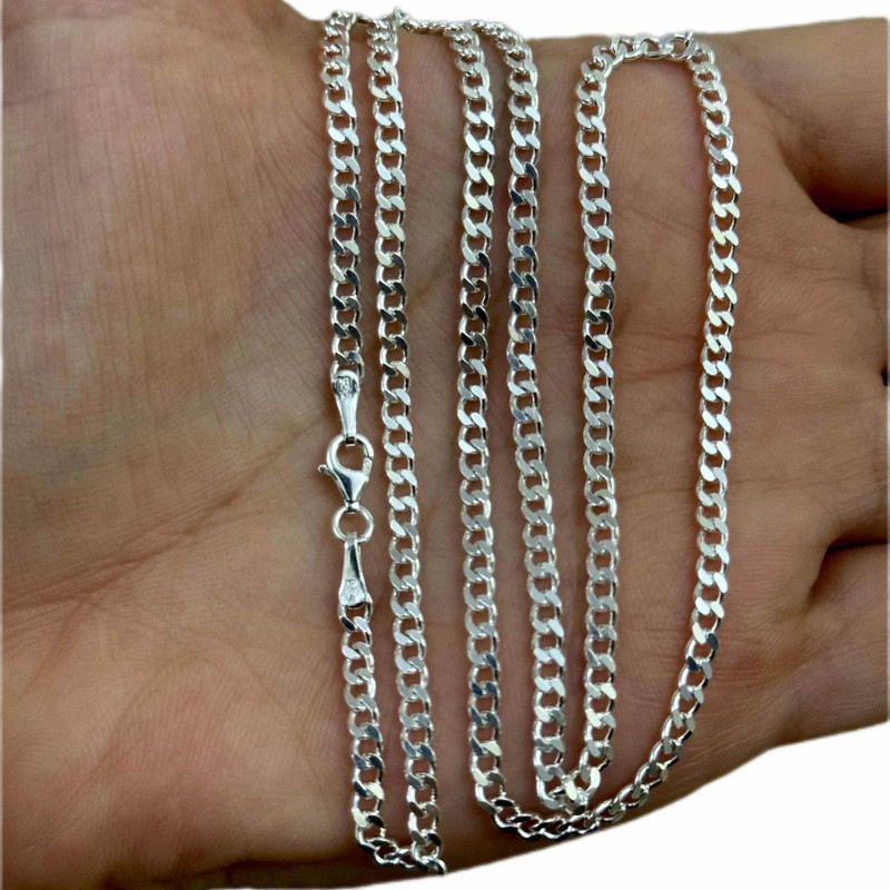 زنجیر نقره مردانه مدل rz9