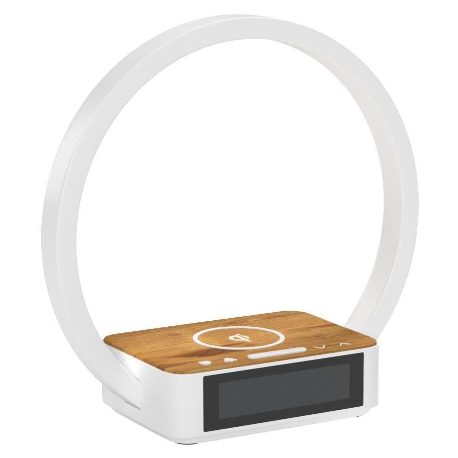 ساعت رومیزی دیجیتال مدل وایرلس شارژر چراغ لمسی