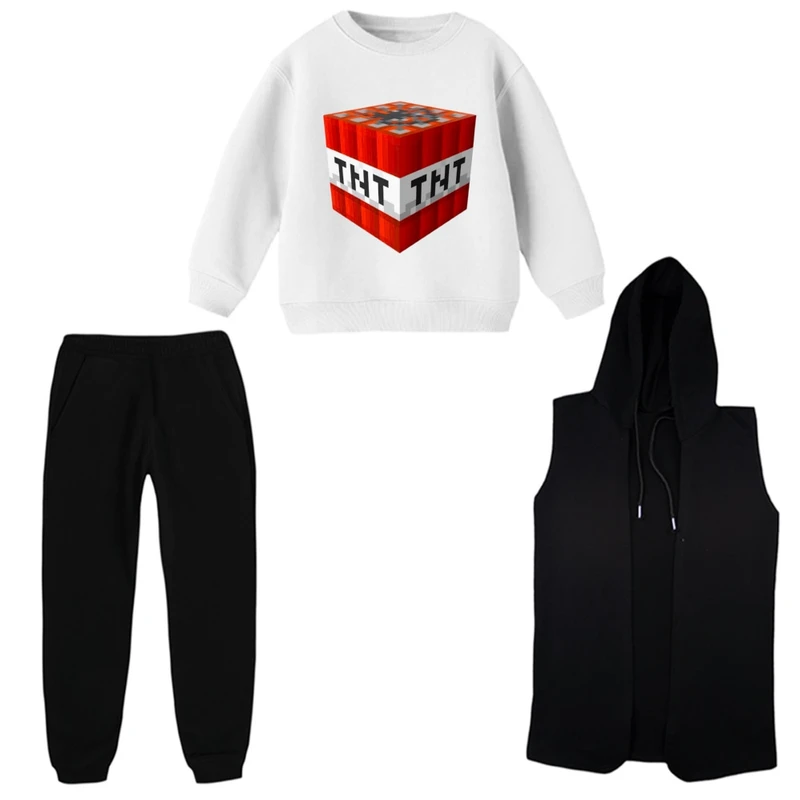 ست 3 تکه لباس راحتی بچگانه مدل تی ان تی    