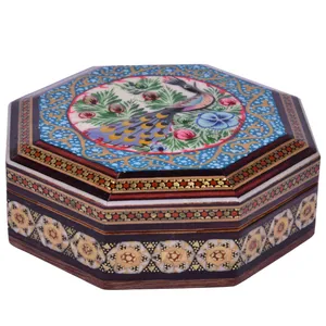 جعبه جواهرات خاتم کاری طرح شیوا کد TA11