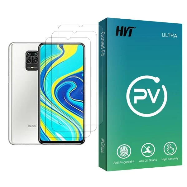 محافظ صفحه نمایش اچ وی تی مدل PV Glass MIX003 مناسب برای گوشی موبایل شیائومی Redmi Note 9 Pro (India) بسته سه عددی