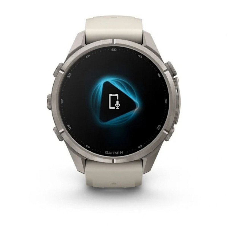 ساعت هوشمند 43 میلی‌متری گارمین مدل Fenix 9 Pro با بند سیلیکونی، سازگار با گوشی‌های آیفون (iOS) و اندروید (Android) از طریق نرم‌افزار Garmin Connect و پشتیبانی از Garmin Messenger و Connect IQ
