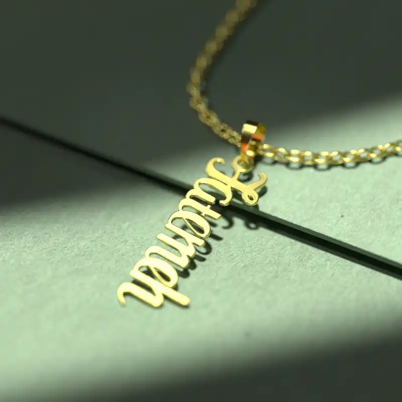 گردنبند طلا 18 عیار زنانه مدوپد مدل fatemeh