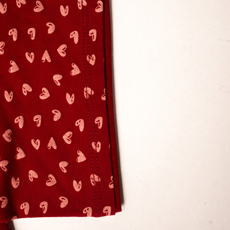 ست تی شرت و شلوار زنانه مدل آناهیتا رنگ زرشکی