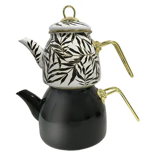 ست کتری قوری مدل برگ ریز