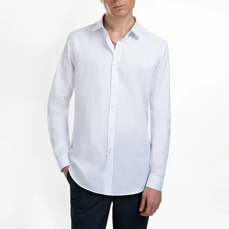 پیراهن آستین بلند یقه کراواتی مردانه ام کی مدل 1732-4