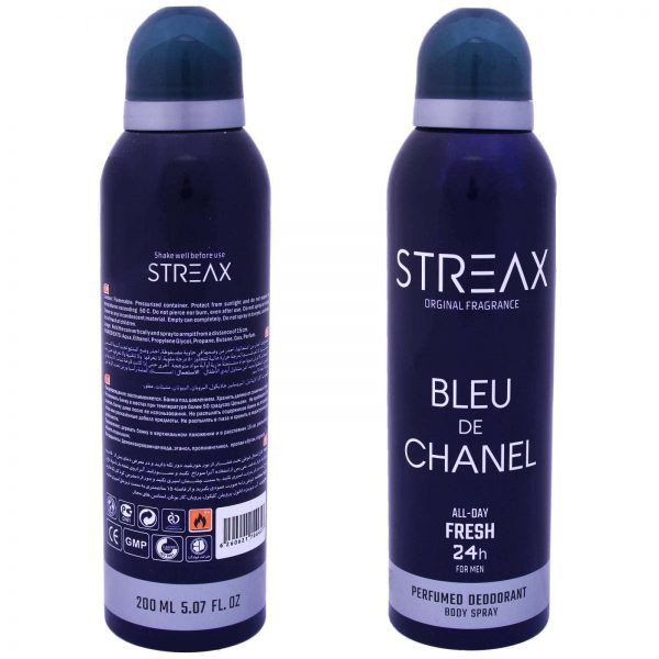 اسپری بدن مردانه استریکس مدل BLEU DE CHANEL حجم 200 میلی لیتر