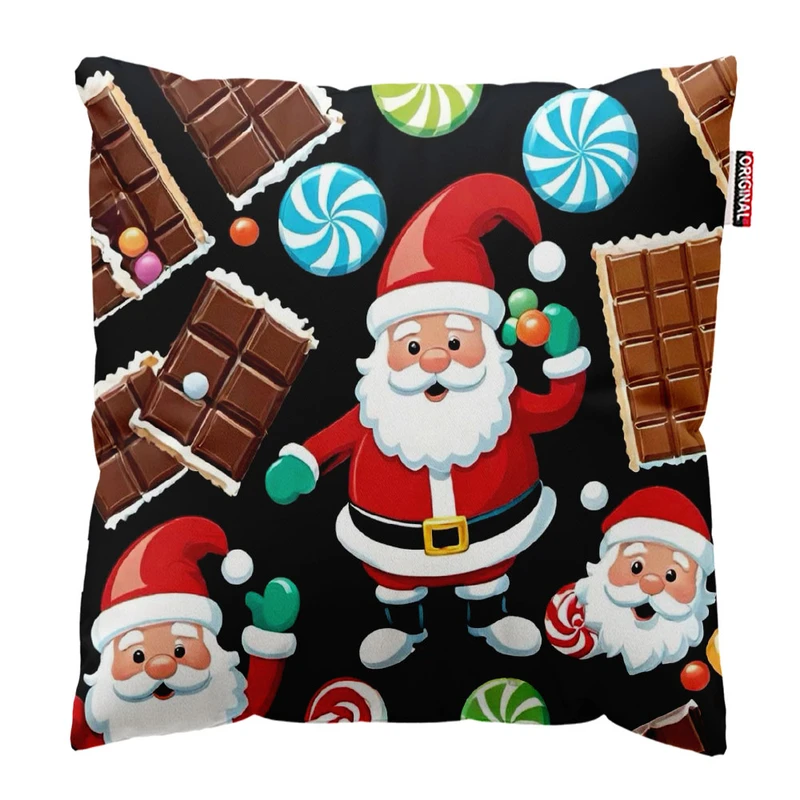 کوسن پاد آفرین طرح بابانوئل کریسمس کد 2657 سایز 30*30 سانتی متر