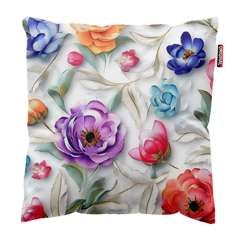  کوسن پاد آفرین طرح گل کد 1578 سایز 30*30 سانتی متر