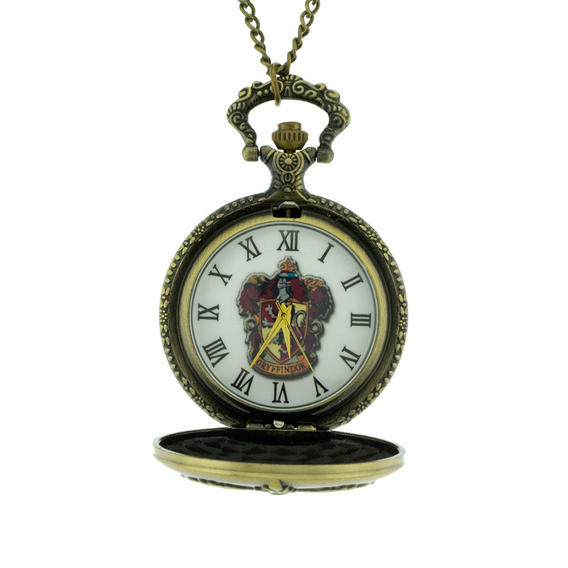 ساعت گردنبندی عقربه ای برانت مدل هری پاتر نماد گریفیندور