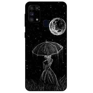 Megafone Girl and Moon 1369 Cover For Samsung Galaxy M31