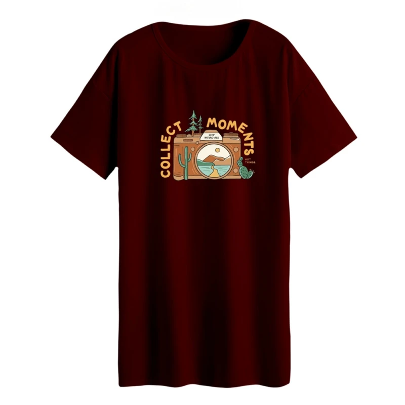 تی شرت لانگ زنانه مدل دوربین کد 2