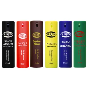 عطر جیبی مردانه سورفین مدل F6 حجم 15 میلی لیتر مجموعه 6 عددی