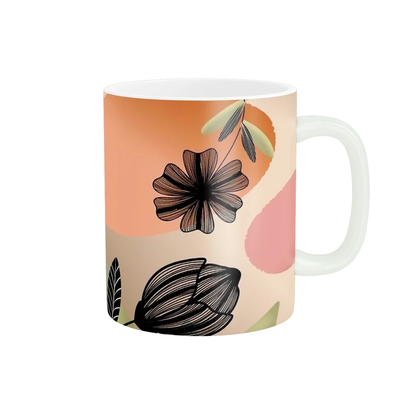 ماگ پاد آفرین طرح گل کد 2340