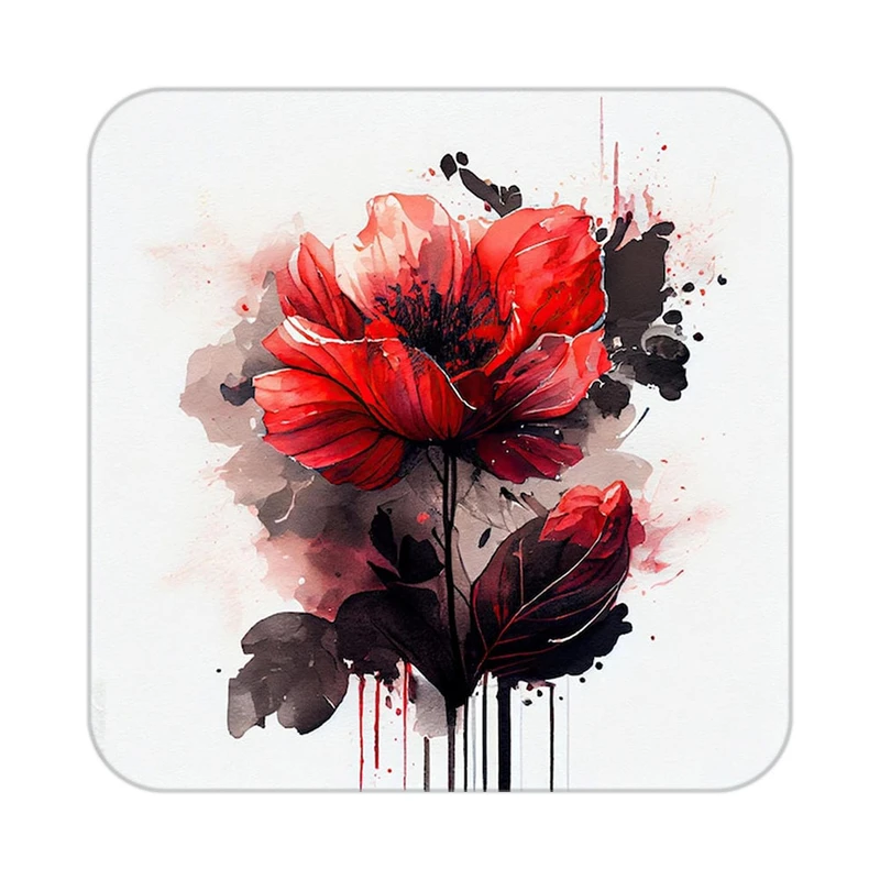 زیر لیوانی کاکتی طرح گل مدل mp16009