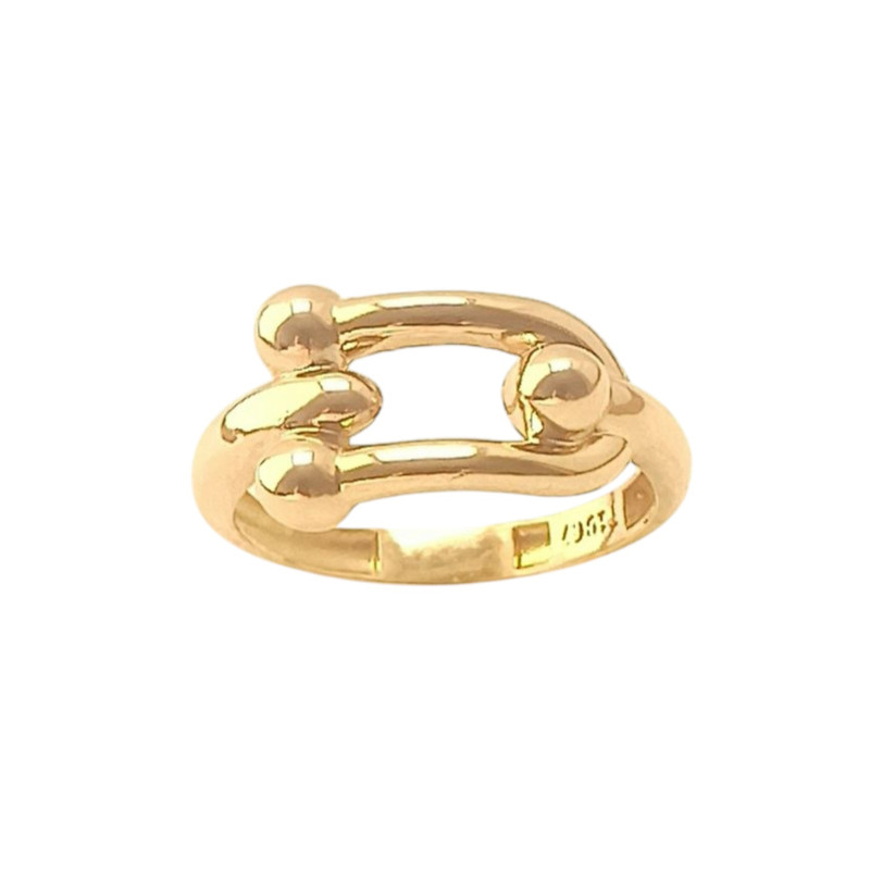 انگشتر طلا 18 عیار زنانه با طرح تیفانی گالری طلای عیاره مدل TS سایز 54