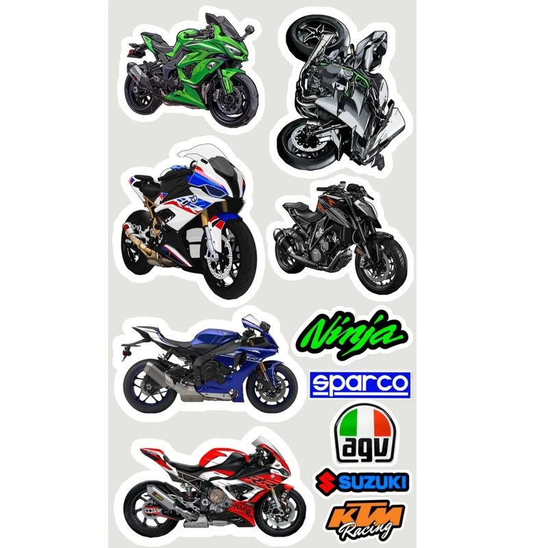 برچسب مدل اسپرت ماشین و موتور کد 1001