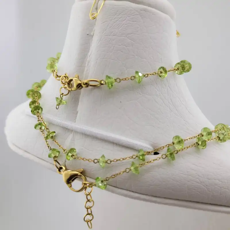 نیم ست زنانه مدل سنگ زبرجد جواهری کد 777