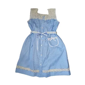 پیراهن دخترانه مدل یقه چهارگوش