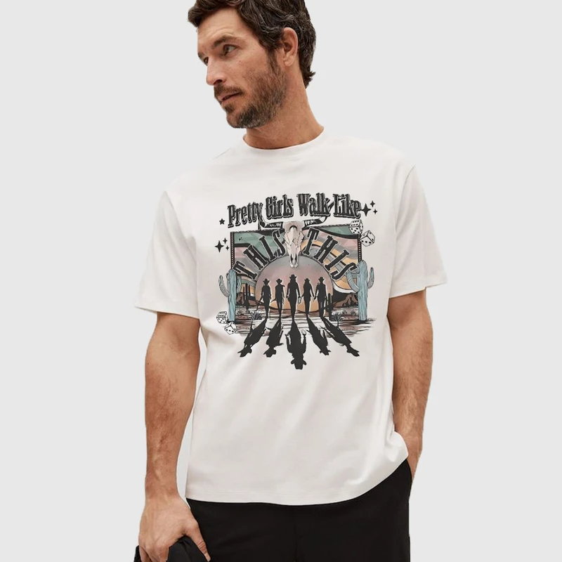 تی شرت آستین کوتاه مردانه مدل vintage قدیمی گاوچران ها mo481